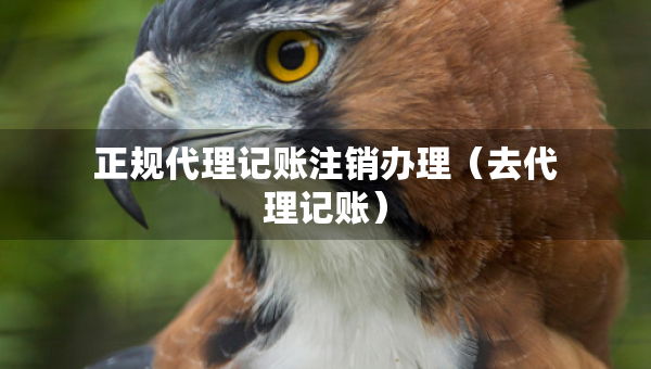正規(guī)代理記賬注銷辦理（去代理記賬）