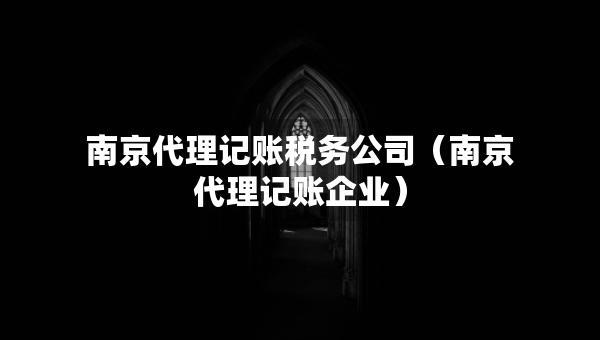 南京代理記賬稅務(wù)公司（南京代理記賬企業(yè)）