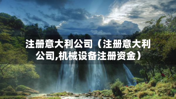 注冊意大利公司（注冊意大利公司,機(jī)械設(shè)備注冊資金）
