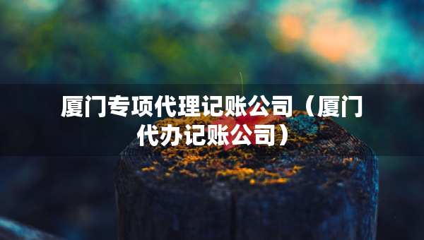 廈門(mén)專項(xiàng)代理記賬公司（廈門(mén)代辦記賬公司）