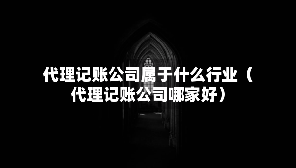 代理記賬公司屬于什么行業(yè)(代理記賬公司哪家好) 代理記賬公司屬于什么行業(yè)(代理記賬公司哪家好)