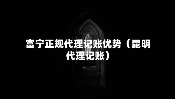 富寧正規(guī)代理記賬優(yōu)勢（昆明代理記賬）
