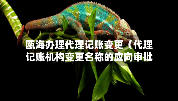 甌海辦理代理記賬變更（代理記賬機構(gòu)變更名稱的應(yīng)向?qū)徟鷻C關(guān)提交什么）