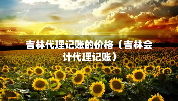 吉林代理記賬的價(jià)格（吉林會(huì)計(jì)代理記賬）