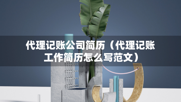 代理記賬公司簡歷（代理記賬工作簡歷怎么寫范文）
