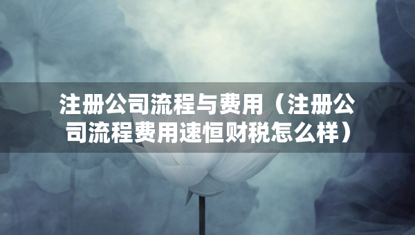 注冊公司流程與費用（注冊公司流程費用速恒財稅怎么樣）