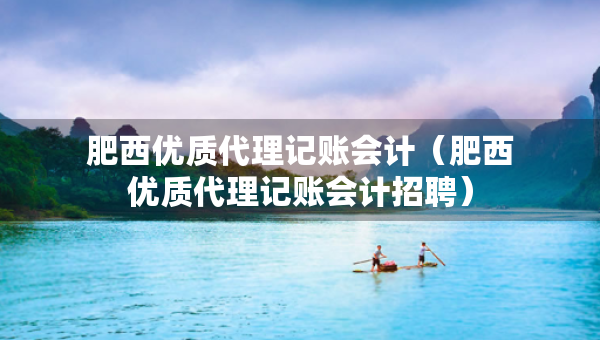 肥西優(yōu)質代理記賬會計（肥西優(yōu)質代理記賬會計招聘）