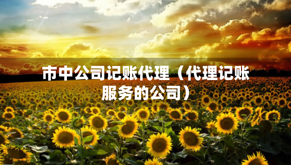 市中公司記賬代理(代理記賬服務(wù)的公司) 市中公司記賬代理(代理記賬服務(wù)的公司)