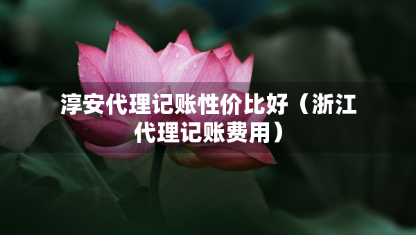 淳安代理記賬性價比好（浙江代理記賬費(fèi)用）