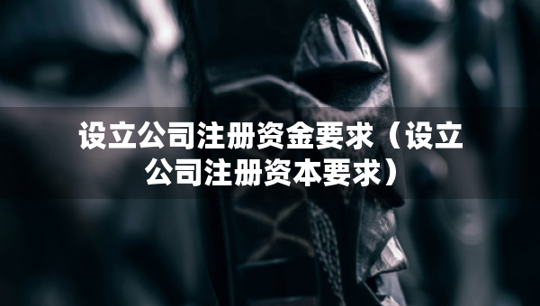設(shè)立公司注冊資金要求（設(shè)立公司注冊資本要求）