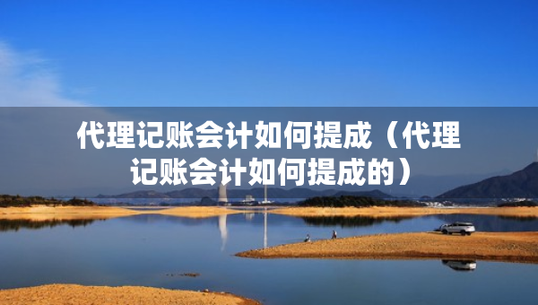 代理記賬會(huì)計(jì)如何提成（代理記賬會(huì)計(jì)如何提成的）