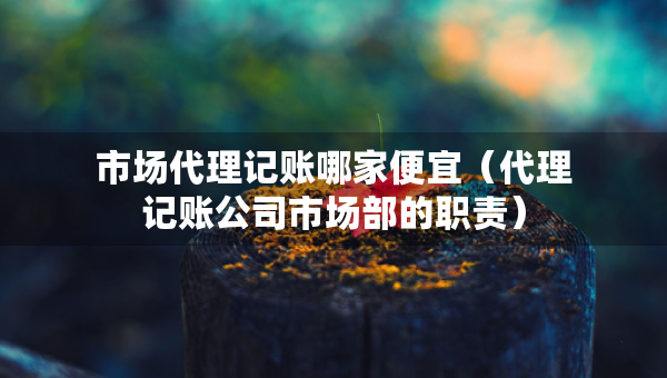 市場(chǎng)代理記賬哪家便宜（代理記賬公司市場(chǎng)部的職責(zé)）