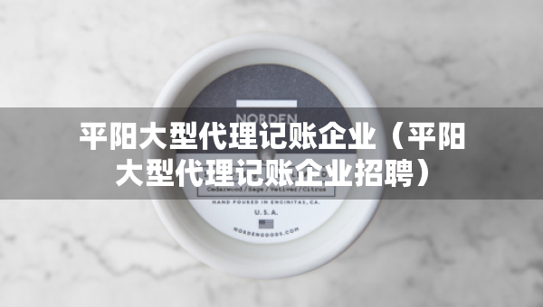 平陽大型代理記賬企業(yè)(平陽大型代理記賬企業(yè)招聘) 平陽大型代理記賬企業(yè)(平陽大型代理記賬企業(yè)招聘)