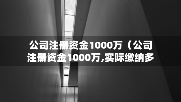 公司注冊資金1000萬(公司注冊資金1000萬,實際繳納多少稅) 公司注冊資金1000萬(公司注冊資金1000萬,實際繳納多少稅)