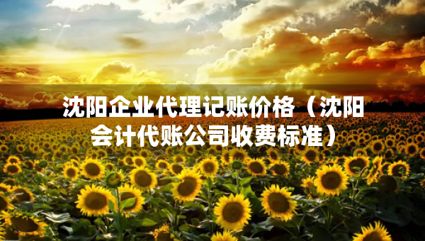 沈陽企業(yè)代理記賬價(jià)格（沈陽會(huì)計(jì)代賬公司收費(fèi)標(biāo)準(zhǔn)）