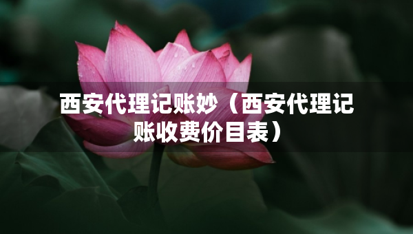 西安代理記賬妙（西安代理記賬收費(fèi)價(jià)目表）