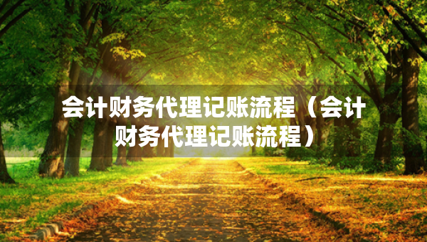 會計(jì)財(cái)務(wù)代理記賬流程(會計(jì)財(cái)務(wù)代理記賬流程) 會計(jì)財(cái)務(wù)代理記賬流程(會計(jì)財(cái)務(wù)代理記賬流程)