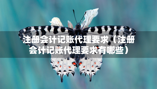 注冊(cè)會(huì)計(jì)記賬代理要求（注冊(cè)會(huì)計(jì)記賬代理要求有哪些）