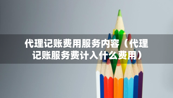 代理記賬費(fèi)用服務(wù)內(nèi)容（代理記賬服務(wù)費(fèi)計(jì)入什么費(fèi)用）