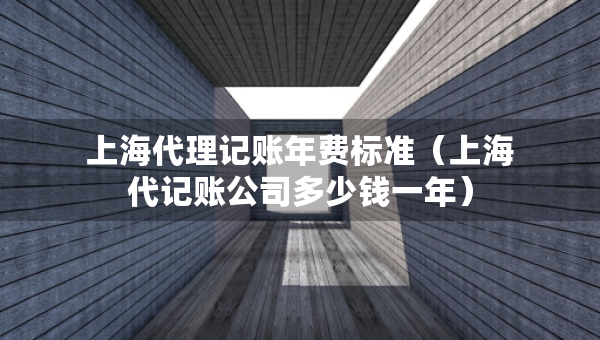 上海代理記賬年費標準（上海代記賬公司多少錢一年）