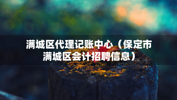 滿城區(qū)代理記賬中心（保定市滿城區(qū)會(huì)計(jì)招聘信息）