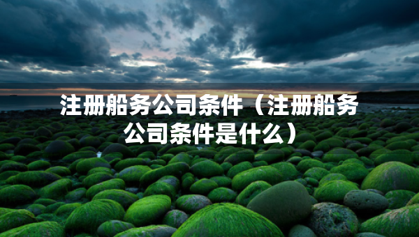 注冊船務(wù)公司條件（注冊船務(wù)公司條件是什么）