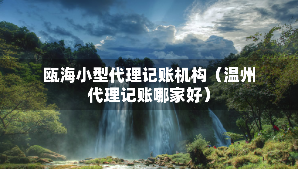 甌海小型代理記賬機(jī)構(gòu)（溫州代理記賬哪家好）