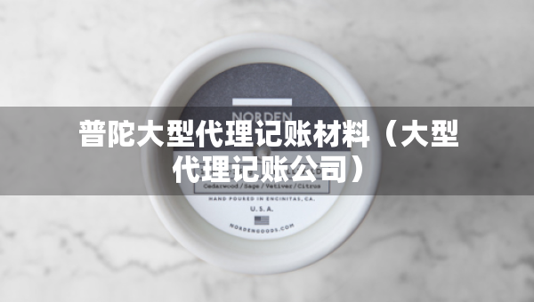 普陀大型代理記賬材料（大型代理記賬公司）