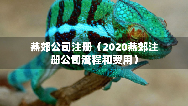 燕郊公司注冊（2020燕郊注冊公司流程和費用）