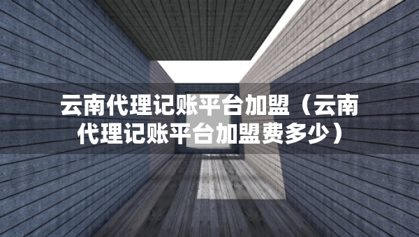 云南代理記賬平臺(tái)加盟（云南代理記賬平臺(tái)加盟費(fèi)多少）