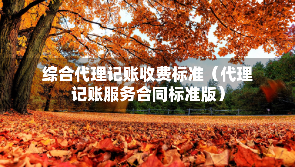 綜合代理記賬收費(fèi)標(biāo)準(zhǔn)（代理記賬服務(wù)合同標(biāo)準(zhǔn)版）