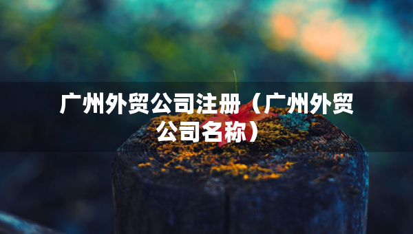 廣州外貿(mào)公司注冊(cè)（廣州外貿(mào)公司名稱）
