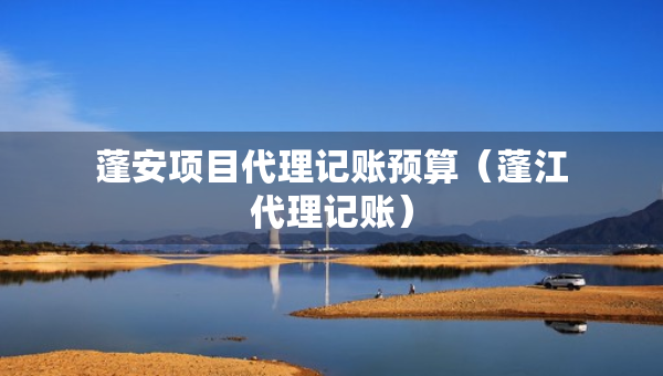 蓬安項(xiàng)目代理記賬預(yù)算（蓬江代理記賬）