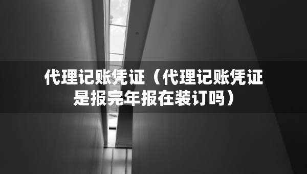 代理記賬憑證（代理記賬憑證是報(bào)完年報(bào)在裝訂嗎）