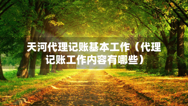 天河代理記賬基本工作（代理記賬工作內(nèi)容有哪些）