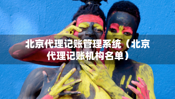 北京代理記賬管理系統(tǒng)（北京代理記賬機(jī)構(gòu)名單）