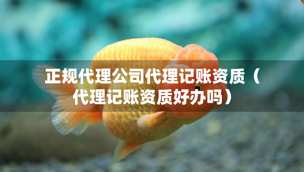 正規(guī)代理公司代理記賬資質(zhì)（代理記賬資質(zhì)好辦嗎）