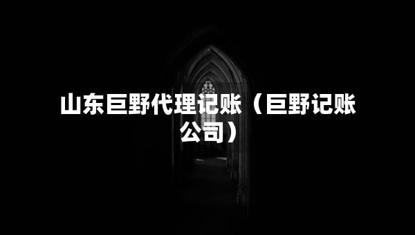山東巨野代理記賬（巨野記賬公司）