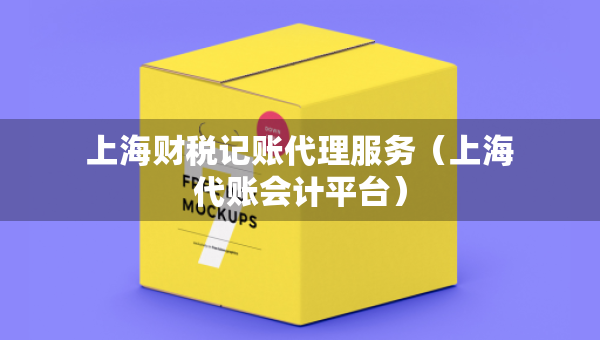 上海財(cái)稅記賬代理服務(wù)（上海代賬會(huì)計(jì)平臺(tái)）