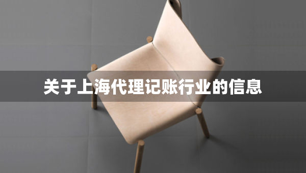 關(guān)于上海代理記賬行業(yè)的信息