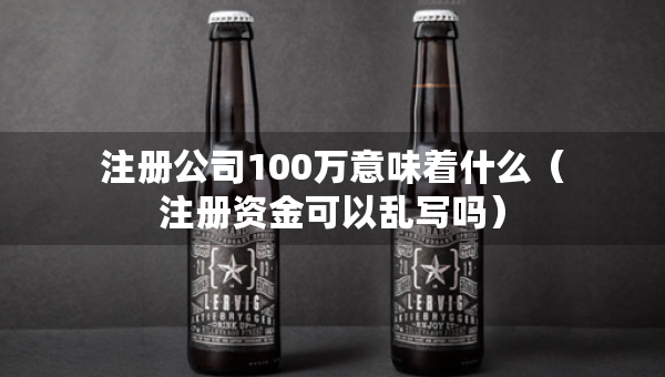 注冊公司100萬意味著什么（注冊資金可以亂寫嗎）