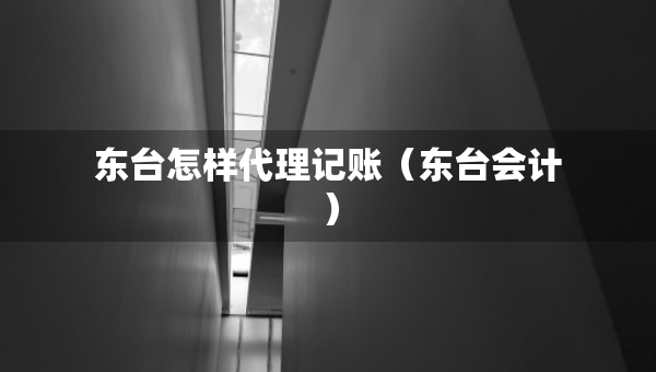 東臺(tái)怎樣代理記賬（東臺(tái)會(huì)計(jì)）