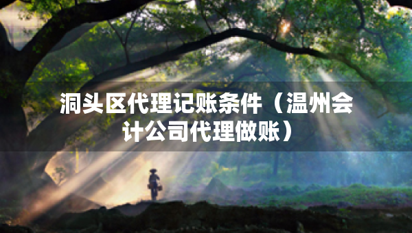 洞頭區(qū)代理記賬條件（溫州會計(jì)公司代理做賬）