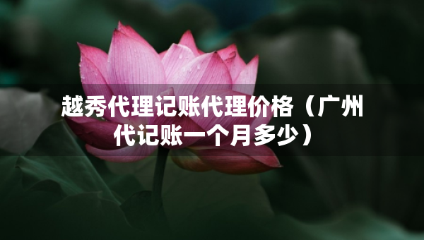 越秀代理記賬代理價格(廣州代記賬一個月多少) 越秀代理記賬代理價格(廣州代記賬一個月多少)
