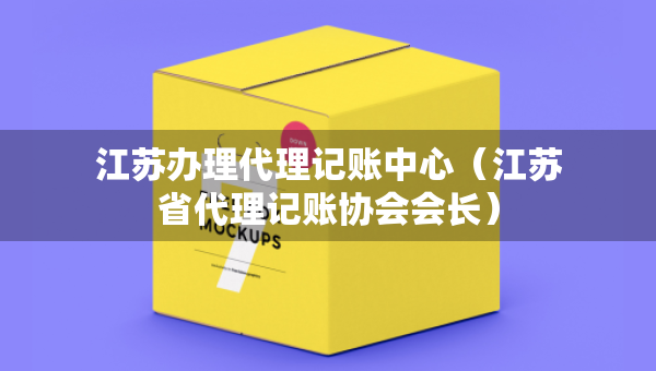 江蘇辦理代理記賬中心（江蘇省代理記賬協(xié)會會長）
