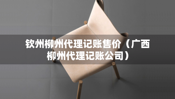 欽州柳州代理記賬售價（廣西柳州代理記賬公司）