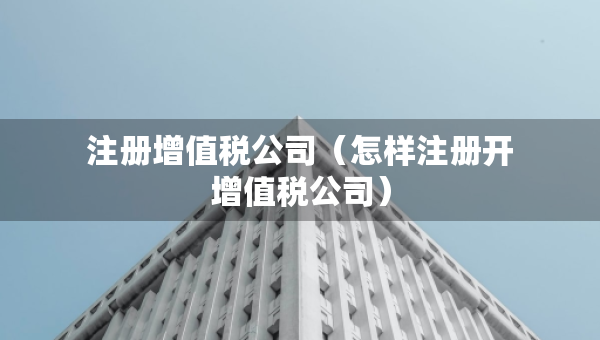 注冊(cè)增值稅公司（怎樣注冊(cè)開增值稅公司）