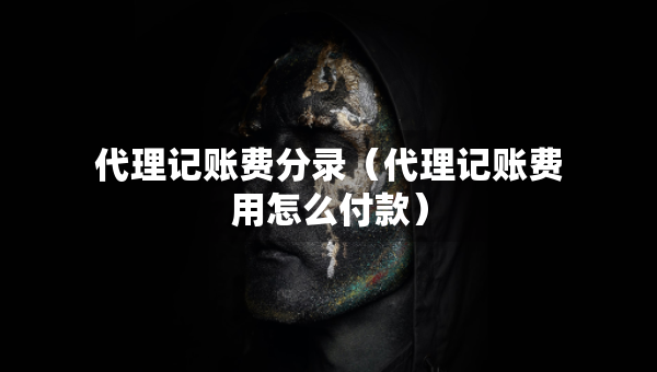 代理記賬費分錄(代理記賬費用怎么付款) 代理記賬費分錄(代理記賬費用怎么付款)