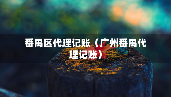 番禺區(qū)代理記賬（廣州番禺代理記賬）