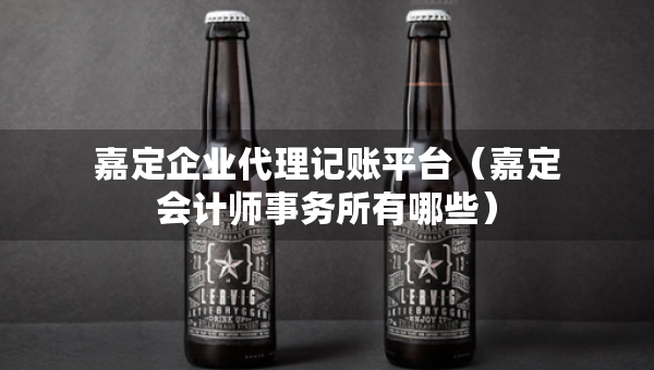 嘉定企業(yè)代理記賬平臺（嘉定會計師事務所有哪些）